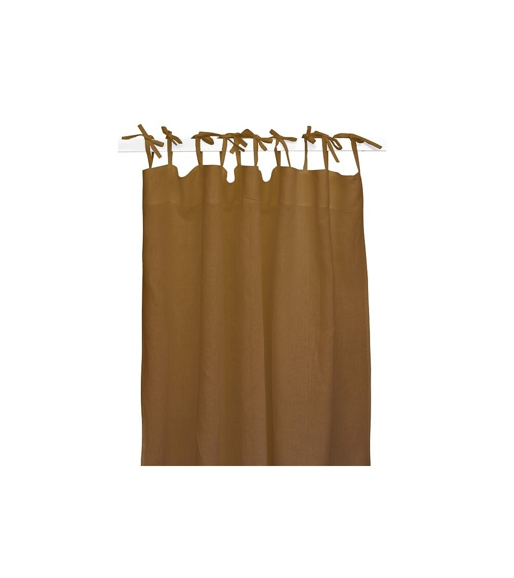 Linen curtain dark mustard