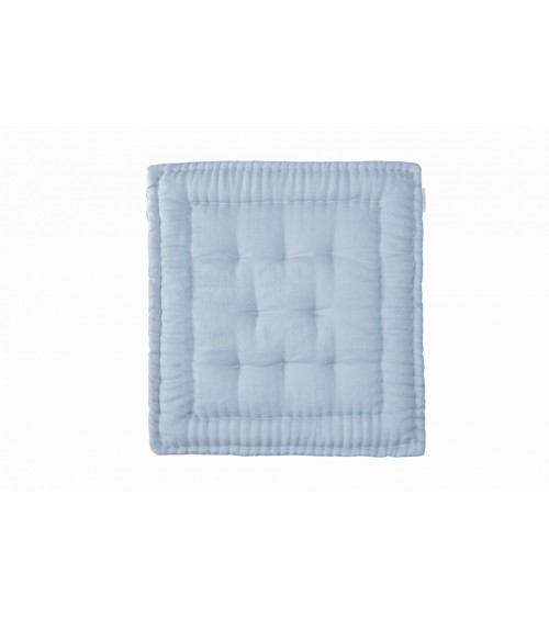 Linen Baby Nest / Quilted mat Dusty Blue