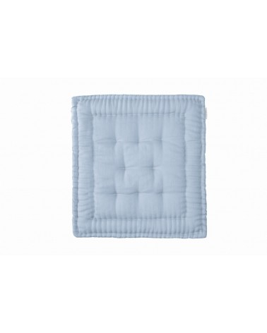 Linen Baby Nest / Quilted mat Dusty Blue