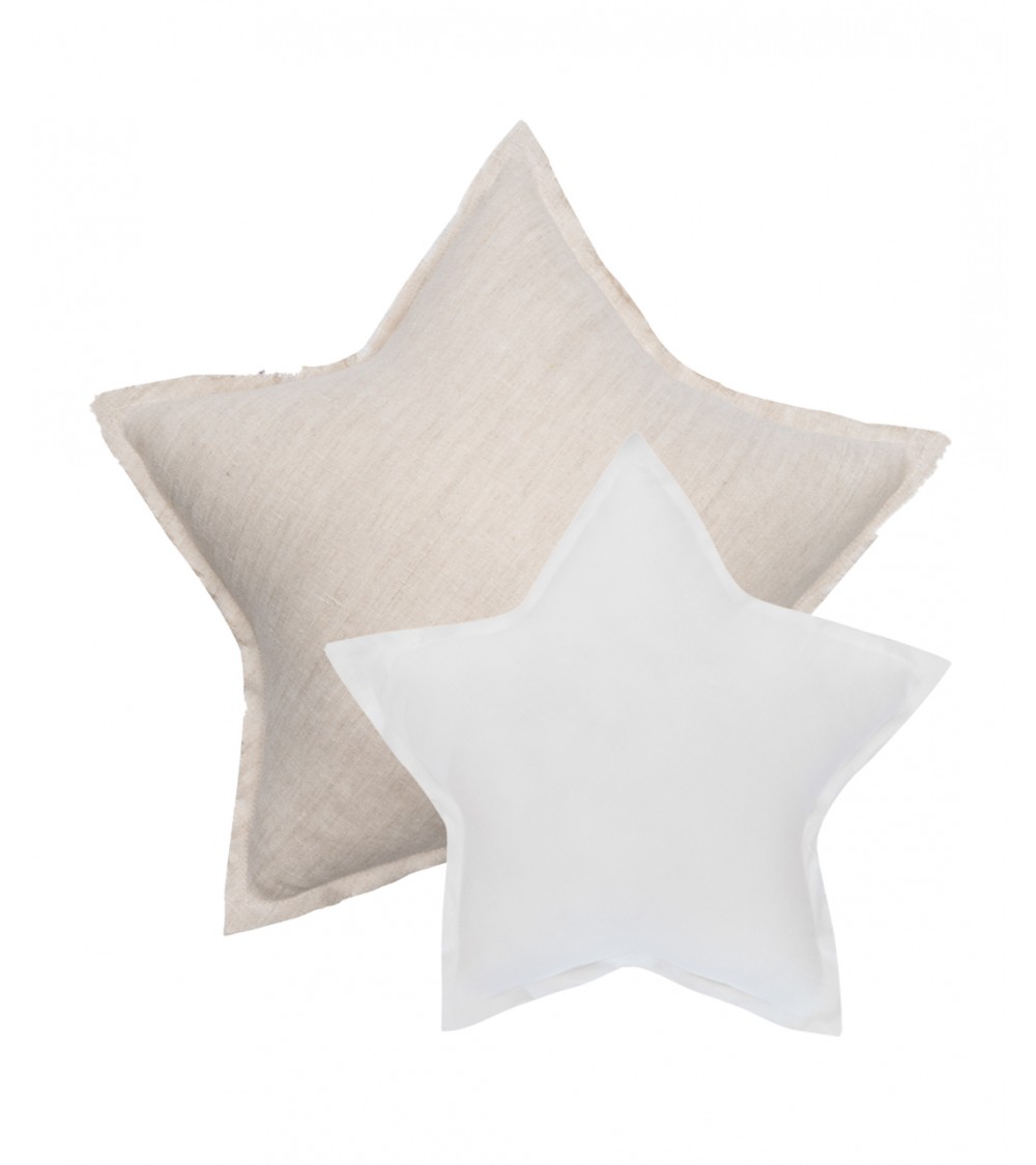 Poduszki gwiazdki naturalny i biały