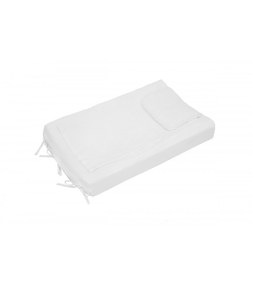 Linen Changing Pad Cover White